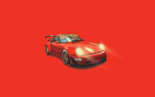 Red sports car taxi vector - vector art free wallpaper