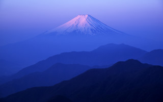 Mountain snowcapped dusk blue sky - murata range free wallpaper
