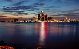 City skyline night water reflection 9 - dennis ashbaugh free wallpaper for desktop