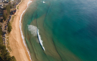 Beach wave houses boat aerial - the shore free wallpaper