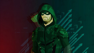 Man green hoodie bow arrow - brazier free wallpaper