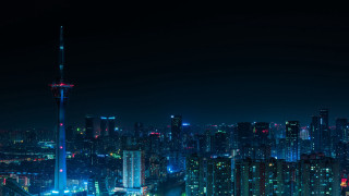 City skyline night tower lights 3 - choi buk free wallpaper