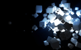 Flying cubes dark room beeple - the air together free wallpaper