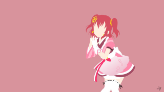 Girl pink dress pink bag - vector art free wallpaper