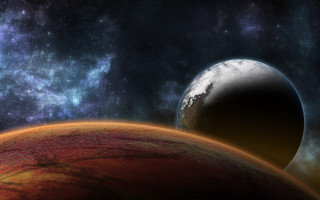 Space planet star background astronaut - a distant star in the background free wallpaper