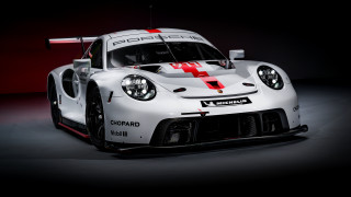 White porsche red stripe dark - a white porsche sports car free wallpaper