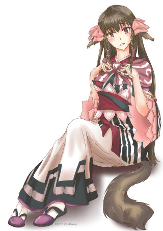 Woman costume sitting ground cat - furry free wallpaper