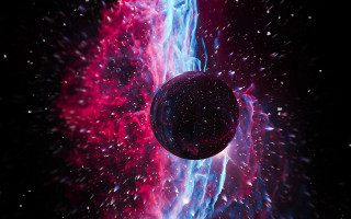 Black object space art night - filip hodas free wallpaper