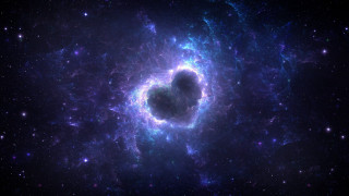 Heart galaxy blackhole star storm - a black hole in the center free wallpaper