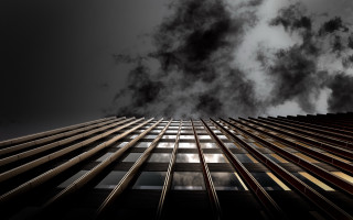 Tall building windows smoke brutalism - brutalism free wallpaper