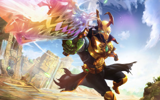 Flying man dragon back arm - huge free wallpaper