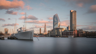 Boat city skyline sunset tower - sunset free wallpaper