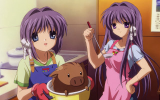 Girls kitchen pig bucket pig - a kitchen free wallpaper