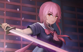 Pink haired girl sword serafuku - a sword free wallpaper