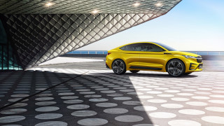 Yellow car building pattern rendering - a pattern of circles free wallpaper