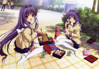 Anime girls food drinks cake - the other hand free wallpaper