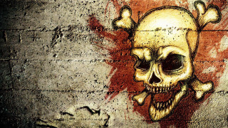 Skull crossbones wall brick hand - edward otho cresap ord ii free wallpaper