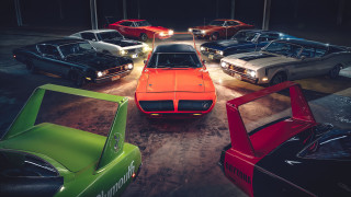 Cars parking lot night tiltshift - a group of cars free wallpaper