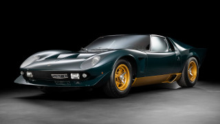 Blue yellow sportscar darkroom blackbackground - side profile free wallpaper