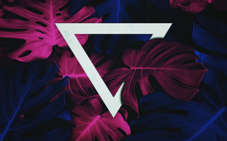 Triangle leaves flower pink 3d - a triangle free wallpaper