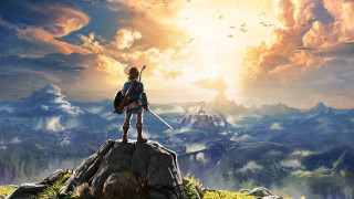 Rock sword girl sunset mountain - their hand and a sky background free wallpaper