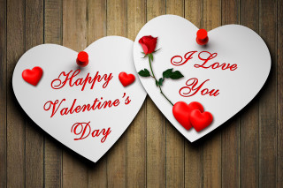 Two hearts roses wooden background - two heart free wallpaper