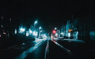 City street night red traffic - elsa bleda free wallpaper