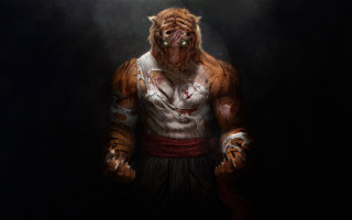 Large man dark light demon - a large body free wallpaper