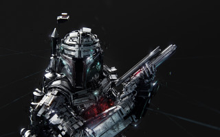 Futuristic soldier mecha space art - edward george handel lucas free wallpaper