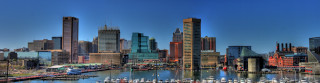 City harbor boats blue sky - a blue sky background free wallpaper