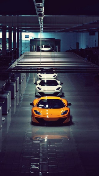 Car parking garage night cityscape - night time free wallpaper