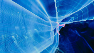 Blue abstract lines shapes pink - line free wallpaper