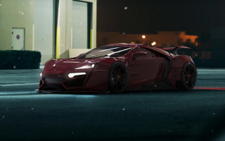 Red sports car night parking 8 - redshift free wallpaper