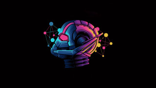 Human head colorful pattern beeple - a colorful pattern free wallpaper