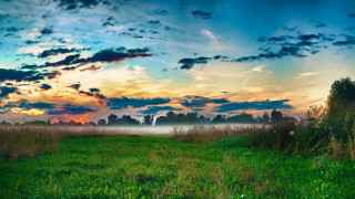 Fire hydrant sunset landscape matte - a sunset in the background free wallpaper