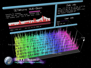 Multi colored waveform globe black - redshift free wallpaper