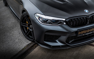 Black bmw m5 street 3d - a street free wallpaper