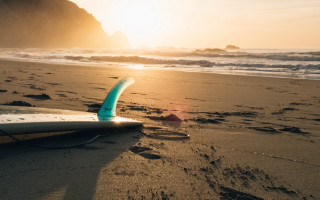 Beach sunset surfboard person cloud - a surfboard free wallpaper