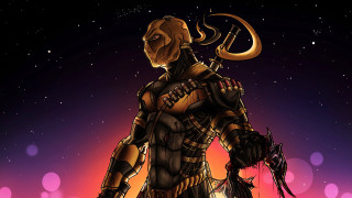 Demon horned sword purple background - image of a demon free wallpaper