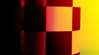 Red yellow striped opart checkered - chromatic aberration free wallpaper