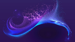 Blue purple wave lines dots 2 - a white dot free wallpaper