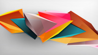Colored shapes abstract geometry shadow - a shadow free wallpaper