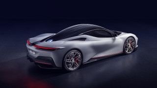 Silver sports car dark background - body free wallpaper