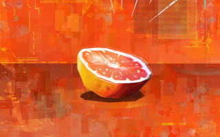 Grapefruit orange squares autumn fire - claire hummel free wallpaper