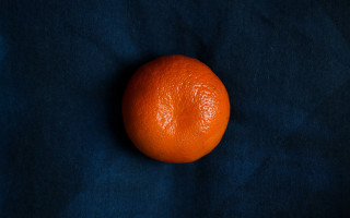 Orange blue surface minimalist stilllife - a blue surface free wallpaper