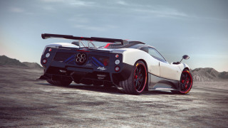 White sports car red stripe 5 - the front of its free wallpaper