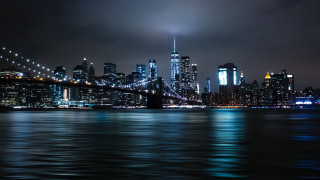 City skyline bridge river night 66 - cityscape free wallpaper