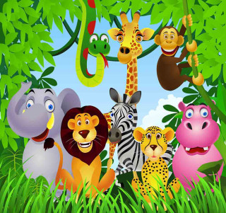 Animals jungle group snake together - jungle free wallpaper