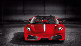 Red sports car dark room 101 - a white stripe free wallpaper