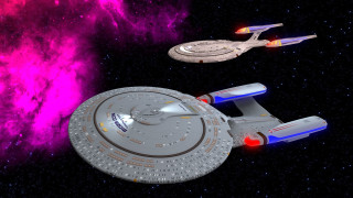 Space ship planet stars purple - redshift free wallpaper